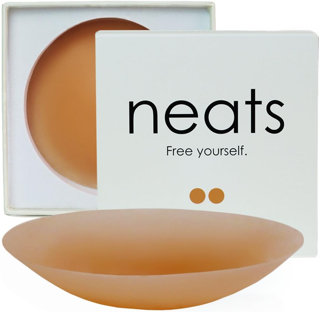 NEATS Nipple Covers for Women, Reusable & Hypoallergenic Adhesive Silicone Pasties