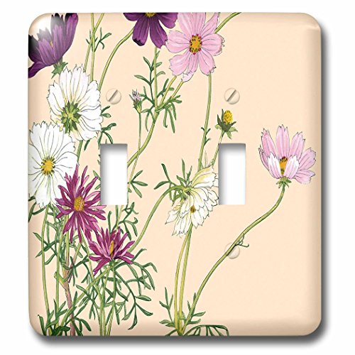 Interrupteur à bascule rose violet blanc décoratif 3dRose Lsp_175418_2