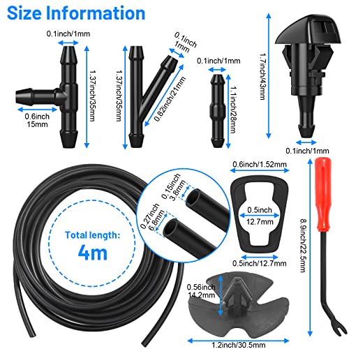 Comkrivy 4805742AB, 5116079AA 52 In 1 Windshield Washer Nozzles Kit, Replacement thumb #1