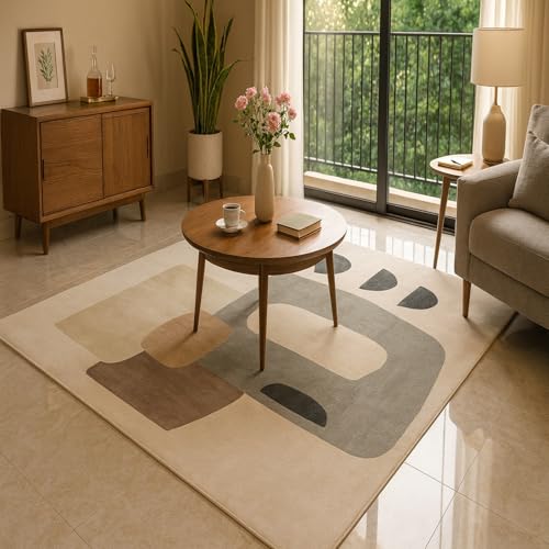 Tapis entrée intérieur lavable en machine et antidérapant beige - 2
