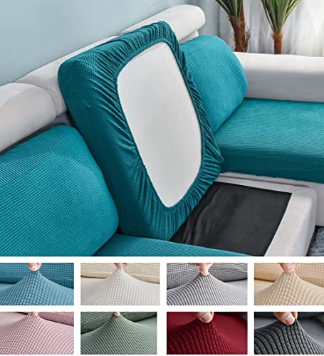 Housse de coussin de canapé extensible pour rénover et protéger un canapé en L usé