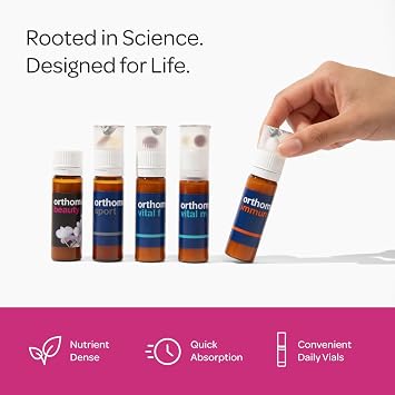 Orthomol Beauty Supplement for Hair, Skin & Nails with Collagen Hydrolysate and Biotin, Hyaluronic Acid, Vitamin E and Coenzyme Q10, Women's Liquid Beauty Vitamins (7 Day Supply) | Supports hair, skin & nail health, Collagen, Hydrolysate, Biotin, Hyaluronic acid, Vitamin E & CoQ10, Liquid Beauty
