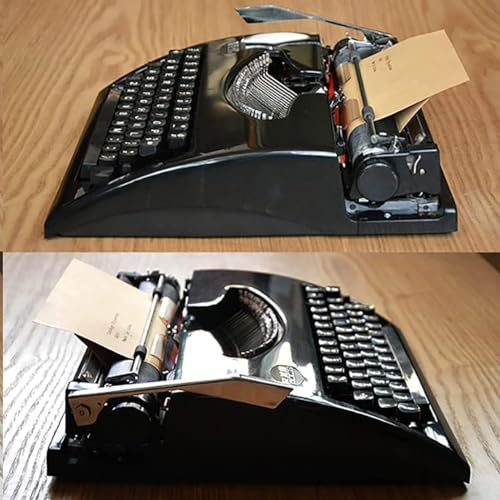 Classic Nostalgia - Máquina de escribir manual retro portátil, máquina de escribir mecánica inglesa, máquina de escribir vintage de 1980, máquina de escribir tradicional antigua y portátil