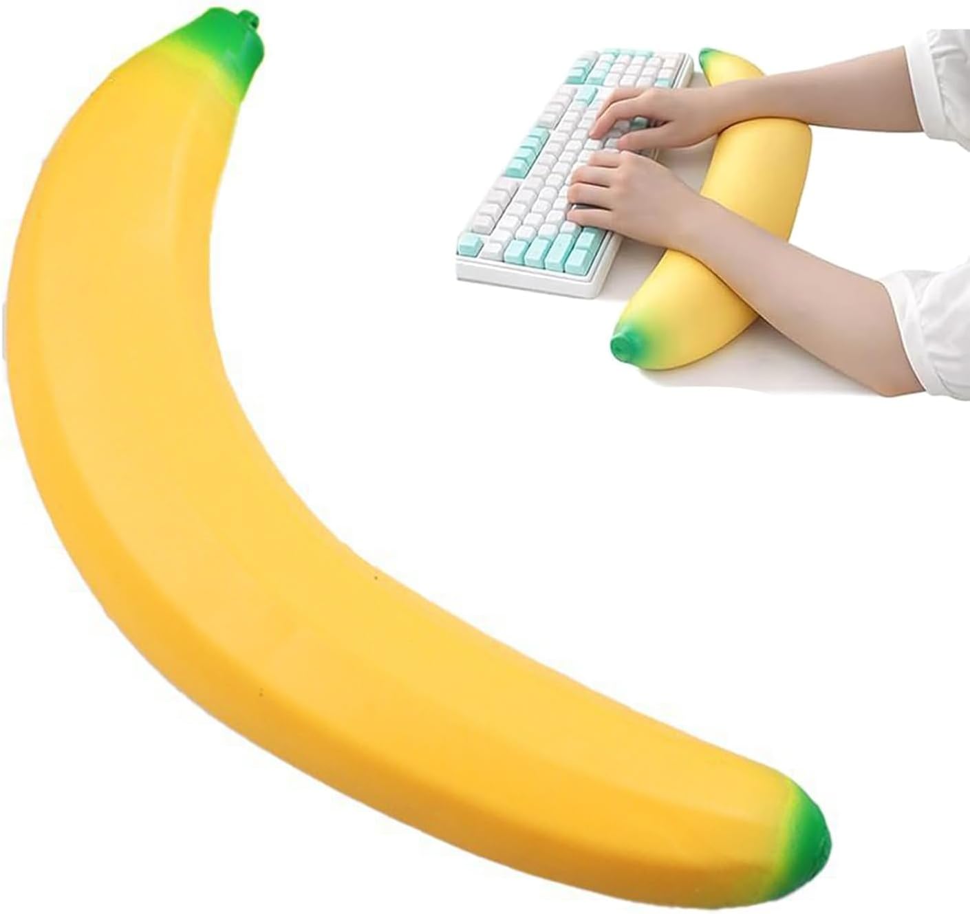 18In Giant Banana Squishy, Jumbo Banana Squeeze Stress Relief Toy | Slow Rising Banana Squeeze Sensory Toy for Adults, Durable Anxiety Stress Relief Gift