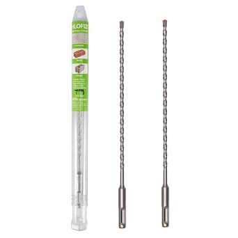 1/4" x 12" Masonry Drill Bits 1/4 Inch SDS Plus Hammer Concrete Drill Bits for Block, Brick, Stone, 2 Pack