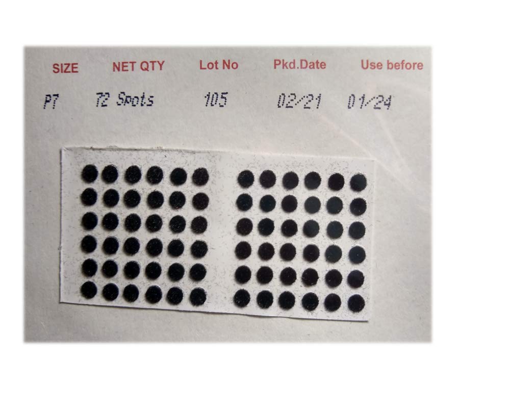 Eyetex Pallavi 2in1 Sticker Kumkum Black Color Bindi - Size P7 (Pack of 15)