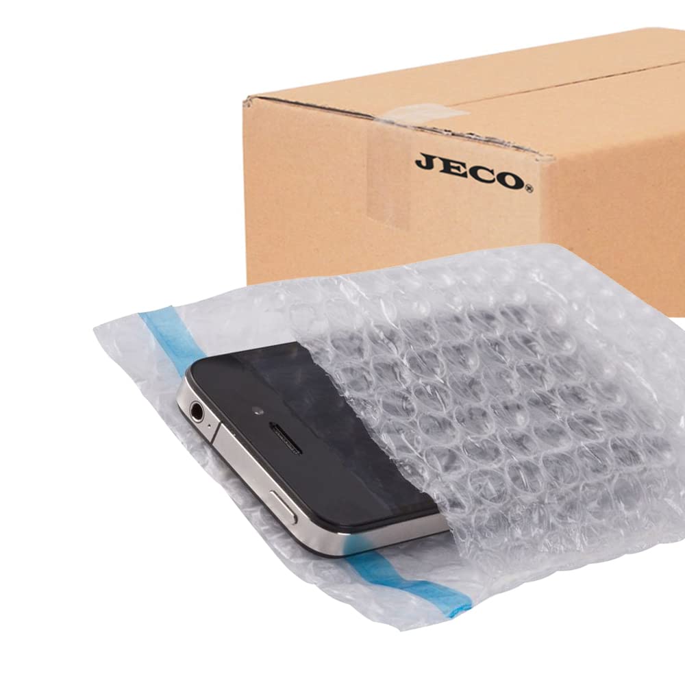 Jeco - Lot de 200 sachets bulles d'air tricouche 150 x 200 mm 100 microns avec rabat adhésif 45 mm