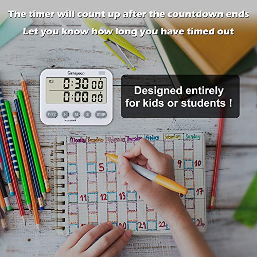 Dual Digital Timer, Kitchen Timer For Cooking Countdown Timers Pomodoro Timer With Magnetic - Aaa Batteries Included #TOP2