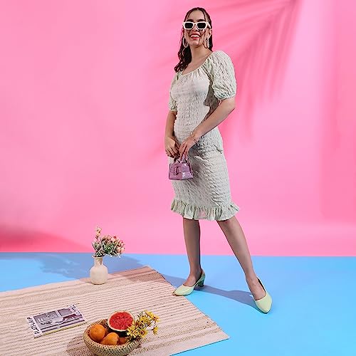PINACOLADA green polyester dress – image 2