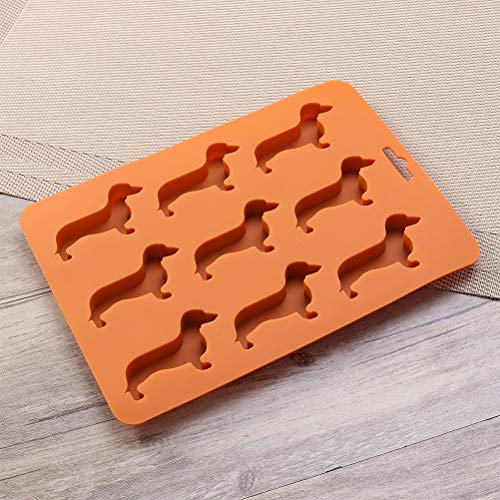 2 peças 9 slots de silicone em forma de cachorro para fazer gelo, forma de grade de gelo, molde de f