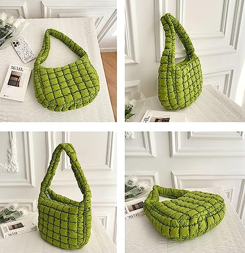 Image of Quilted Tote Bag for Women Puffer Bag Lightweight Padding Shoulder Purse Hobo Bags Satchel Handbag Cloud Bags with Zip 2026