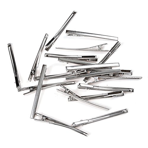 Haodeba 20 Pcs Premium Sturdy Stainless Steel Alligator Hair Clips Hair Pins Silver 8Cm/3 Inch #TOP1
