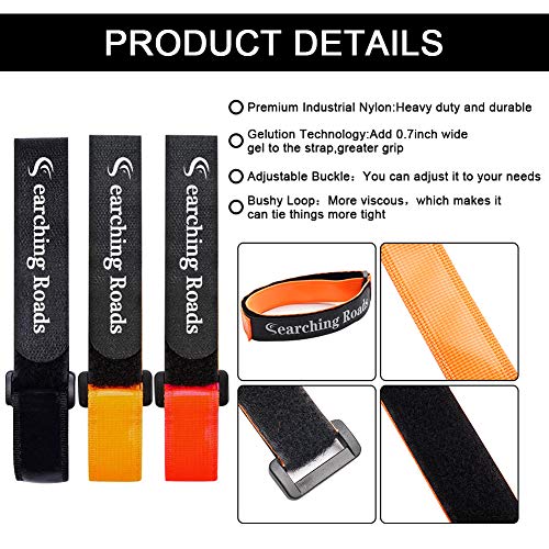 Searching Roads Bike Rack Strap,6Pack Adjustable Bicycle Wheel Stabilizer Straps with Stonger Gel Grip Keep The Bicycle Wheel from Spinning - Thumbnail 6