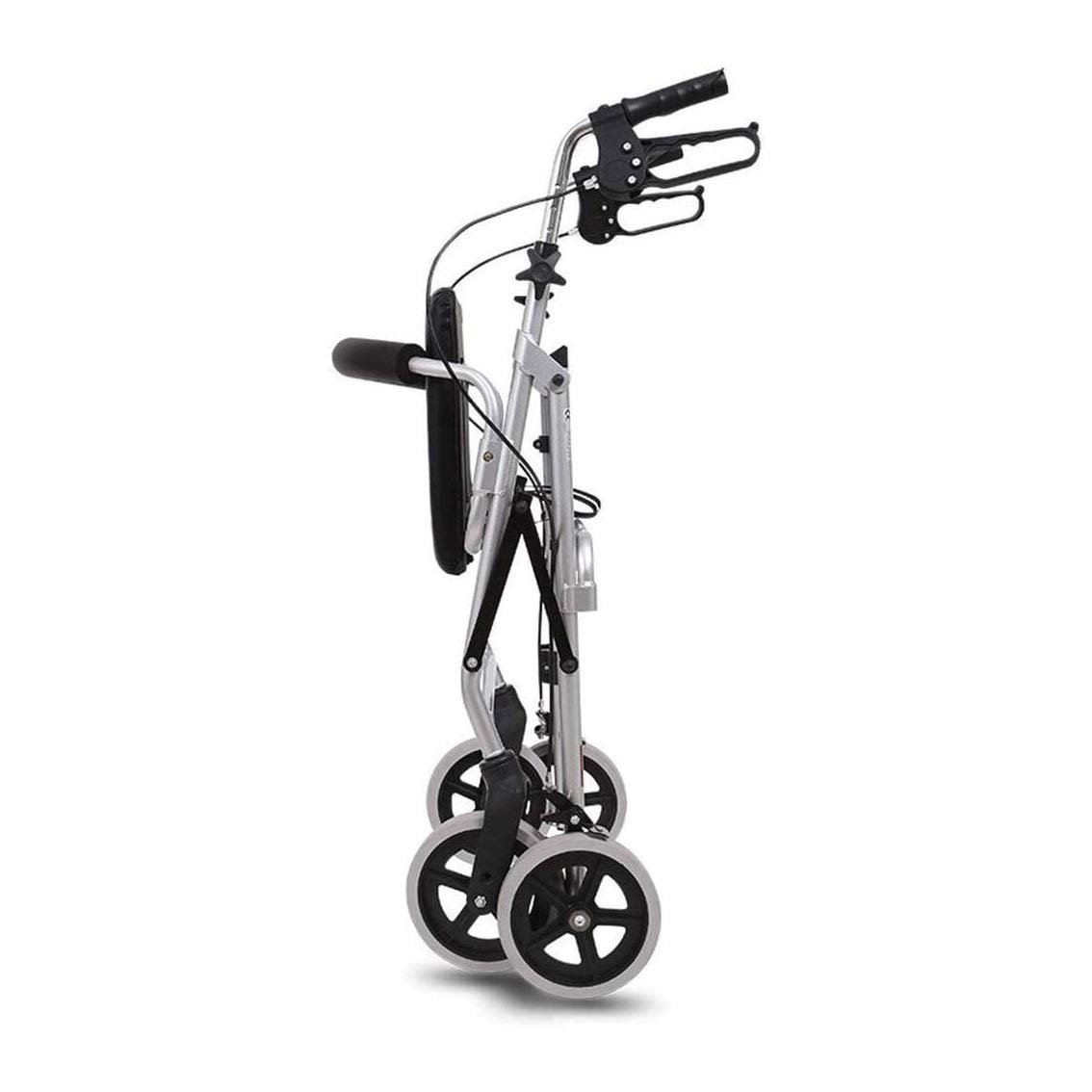 Andador para personas mayores Andador con ruedas Andador con asiento y ruedas, Andadores portátiles plegables para personas mayores, Andador con cesta de almacenamiento de gran capacidad little
