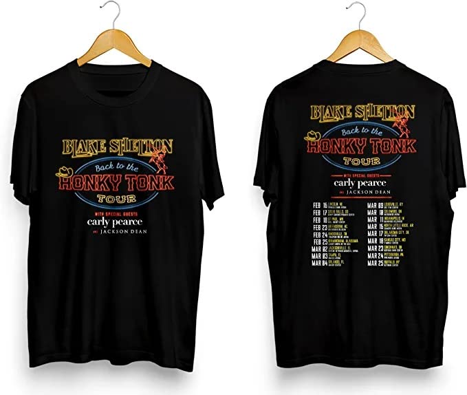 Blake Shelton Tour 2023 Back To The Honky Tonk Tour 2023 T-Shirt