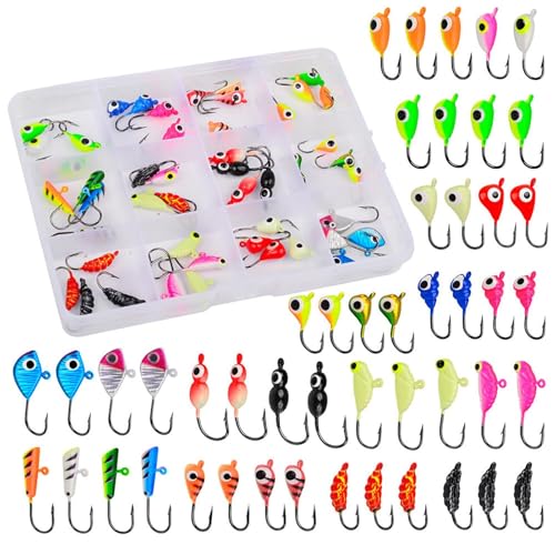 brooksnaji - Juego de cebos artificiales para pesca en hielo, juego de cebos artificiales - Líneas de pesca