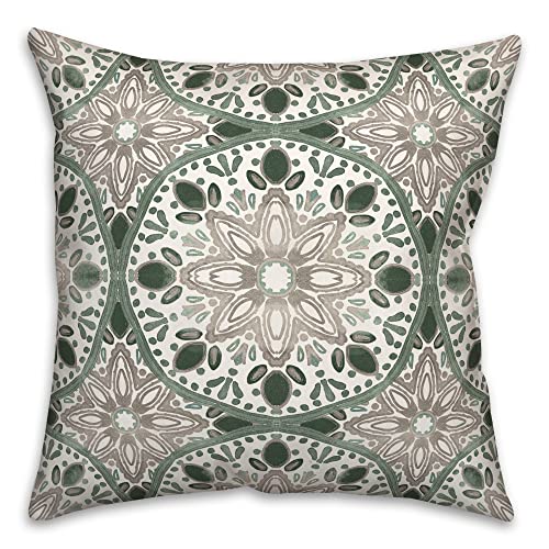 Faded-Gray-Green-Medallions-IndoorOutdoor-Pillow-Decorative-Pillows-for-Living-Room-Couch-Bed-Sofa-Patio-Fluffy-Soft-Cushion-Water-Resistant-Multi-18x18 Faded Gray Green Medallions IndoorOutdoor Pillow Decorative Pillows for Living Room Couch Bed Sofa Patio Fluffy Soft Cushion Water Resistant Multi 18×18