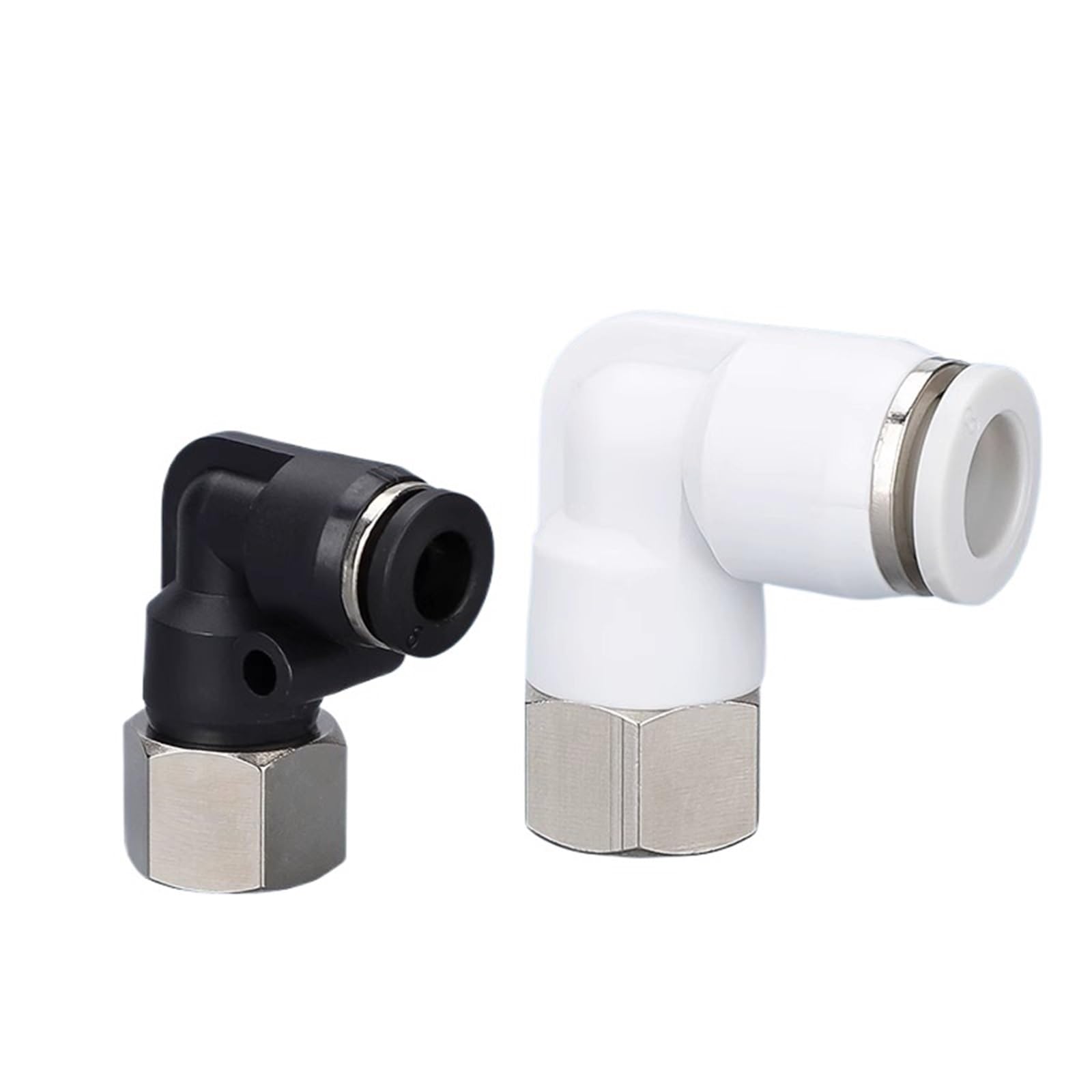 Conector neumático PLF tipo L con enchufe rápido de ángulo recto para tubos de aire