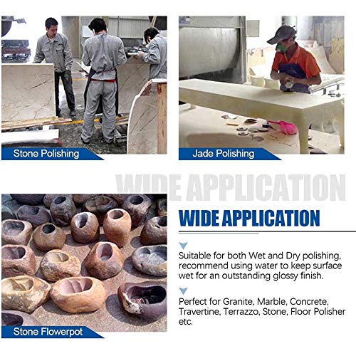 Pasuihcay 11Pcs 3inch Wet Diamond Polishing Pads Set 50 to 3000 Grit Hook and Loop Backing Sanding for Concrete Marble