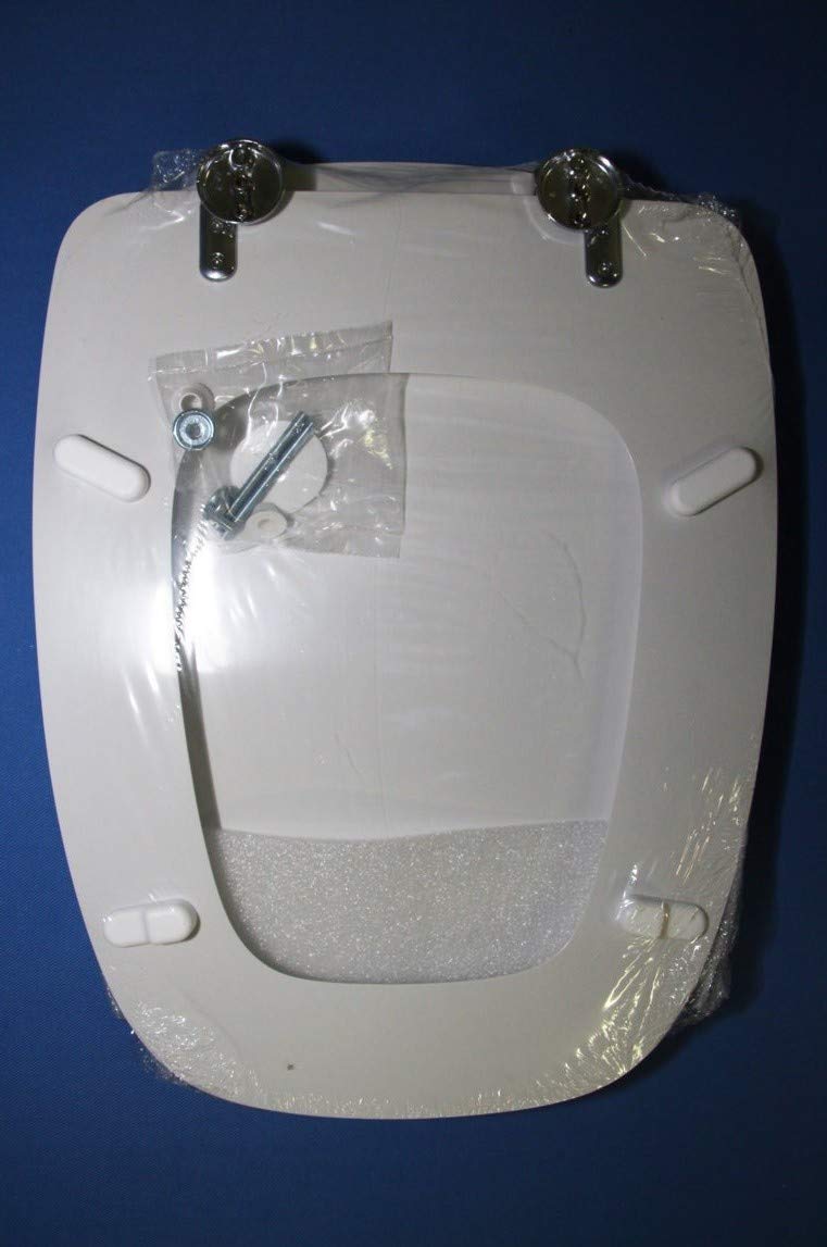 Copriwater Pozzi Ginori SQUARE BIANCO Cerniera Rallentata Soft Close Cromo-Sedile-Asse Wc