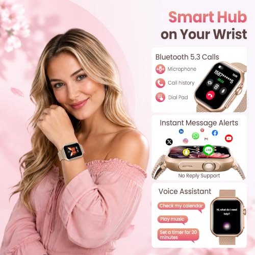 Smart Watch for Women,Fitness Smartwatch,Fitness Watch Tracker with 2 Bands - image 3