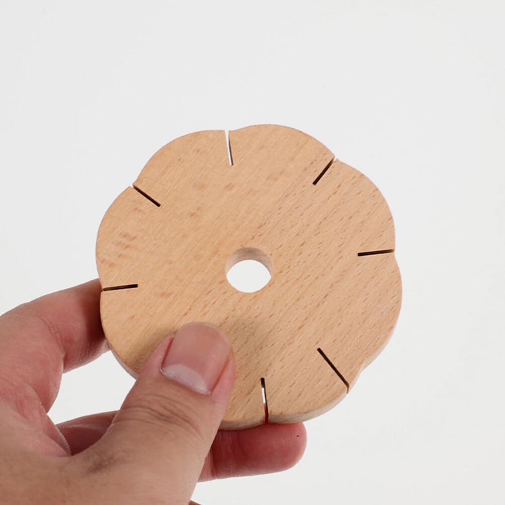 VILLCASE 3pcs Wood Knitting Board for DIY Bracelet Weaving Kitting Disc Rope Braider