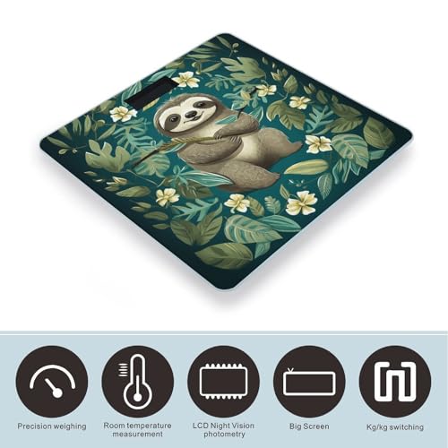 Báscula Digital de Baño Adorable Sloth Compacta y Precisa miniatura 3