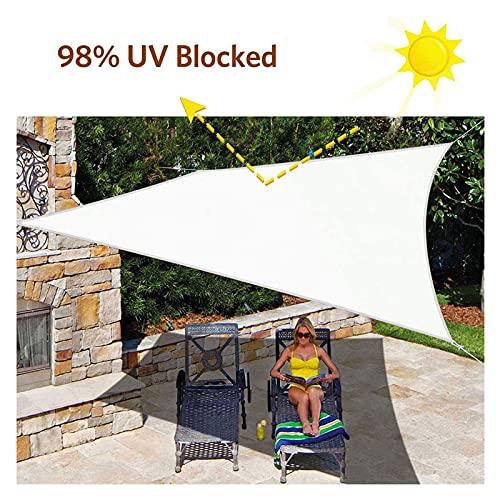 Voile d'ombrage rectangulaire blanc 2x4m en polyester imperméable - 4