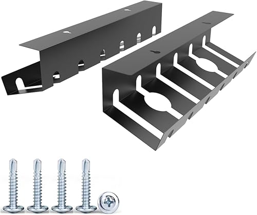Organizador de cables debajo del escritorio para un fácil montaje, organizador de cables de metal debajo del escritorio para oficina, hogar y