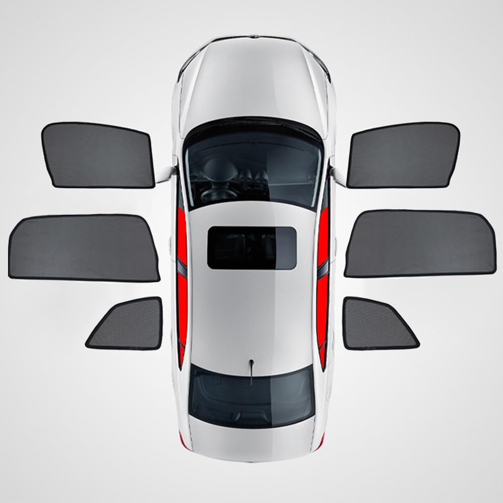 Car Window Sunshades for Toyota Fortuner 2006 2007 2008 2009 2010 2011 2012 2013 2014 2015 2016 Mesh Sunshade Magnetic Suction Blackout Curtain Half Shade Sun Protection Cover Interior Accessories