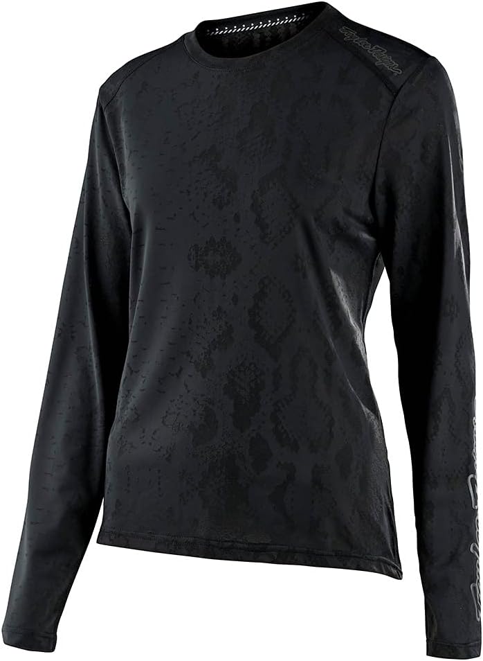 Troy Lee Designs Womens|All Mountain|Trail|Mountain Bike|Lilium LS Jersey (Snake Black,XS)