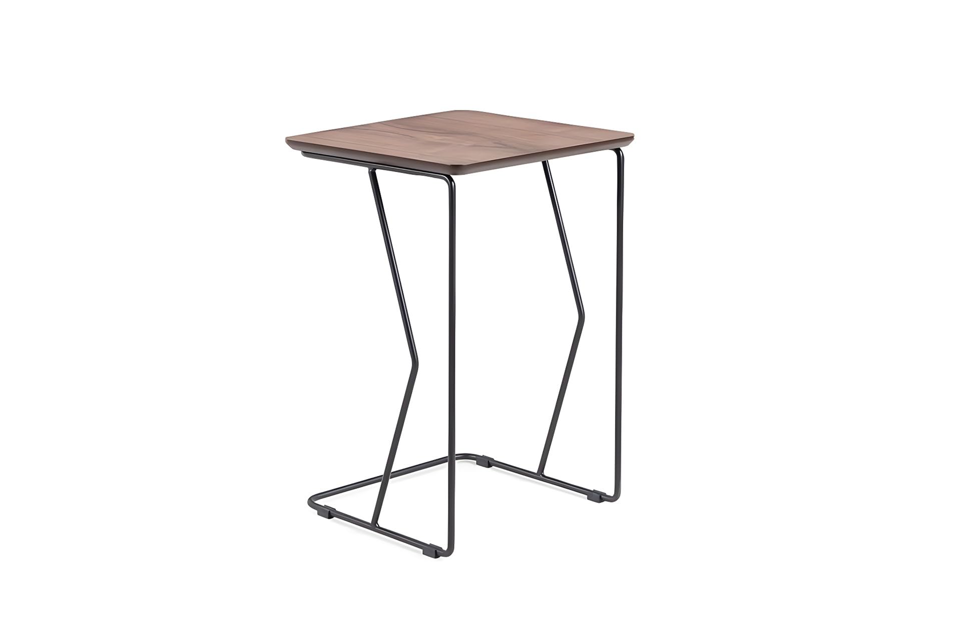 Hanah Home Elegancki zestaw do zagnieżdżania orzechów włoskich (3 sztuki) | 100% płyta MDF z metalowymi nogami | wymiary: 43 x 65 cm, 40 x 60 cm, 38 x 55 cm | stylowy i funkcjonalny do nowoczesnych