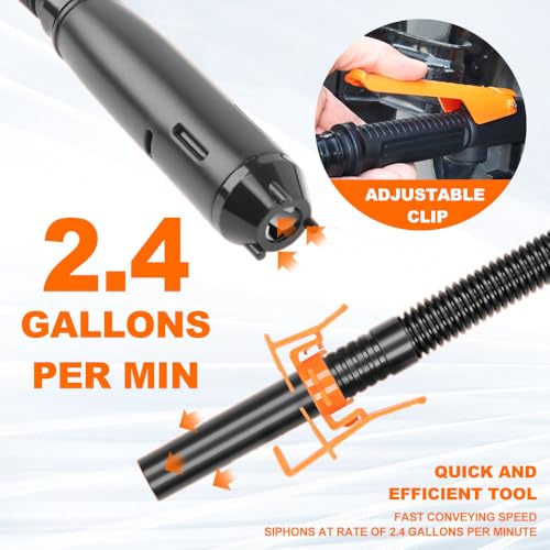 2024 Upgraded Portable Battery Fuel Transfer Pump for Gas and Diesel