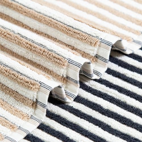Image of MYTRIDENT Symphony of Threads Towel, 6Pc Set (2 Bath - 75 cm x 150 cm, 4 Hand - 40 cm x 60 cm), 100% Cotton, 625 GSM, Mirael-Aven