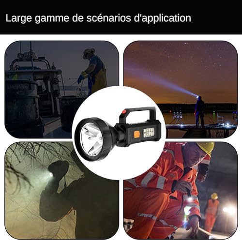 Lampe torche solaire et manuelle portable pour randonnée et pêche