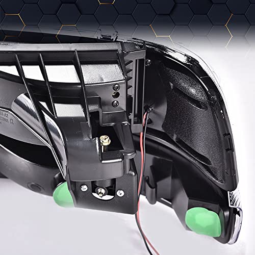 Pit66 Headlights, Compatible With 1999-2002 Chevy Silverado 1500 2500 99-02/2001-2002 Silverado 1500Hd 2500Hd 3500 01-02 (Led Modified Style, Chrome) #TOP7