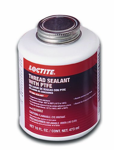 Loctite 1533652 Thread Sealant Brush Top Cap with PTFE, 16-oz.