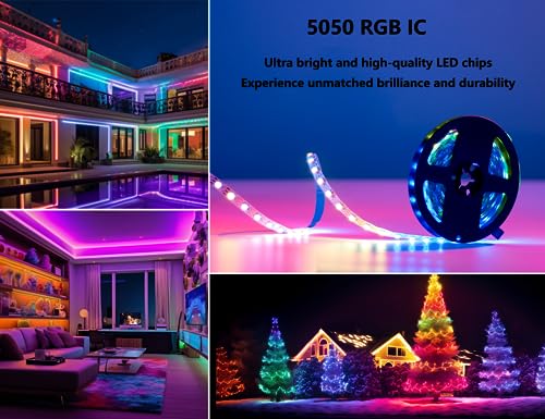 Tira LED WS2812B RGB 3 metros con control Bluetooth miniatura 6
