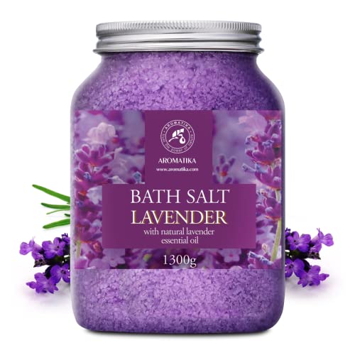 Sea Salt Lavender Essential Oil Bath Salts - 1300g - Best for Sleep & Stress Relief - Beauty & Relaxing Bathing - Body Care - Image 3