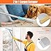 Carpet Rake for Pet Hair Removal, 2 in 1 Pet Hair Remover Tool with Squeegee, Durable Sturdy Dog Cat Hair Rake, 60‘’ Adjustable Handle, 12'' Wide Rake Scraper Carpet Broom for Carpet Rug Mat Cleaning
