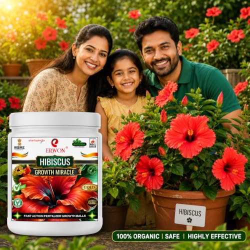 Image of Erwon Hibiscus GROWTH MIRACLE Fertilizer, Fast Action Organic Granules for rapid Growth and Heavy Flowering. (200 gm)