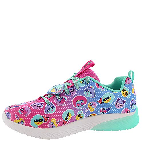 Skechers Girl's Skech Gem - Sport Squad, Training, Neon Pink,Multi, 12 US M Little Kid4