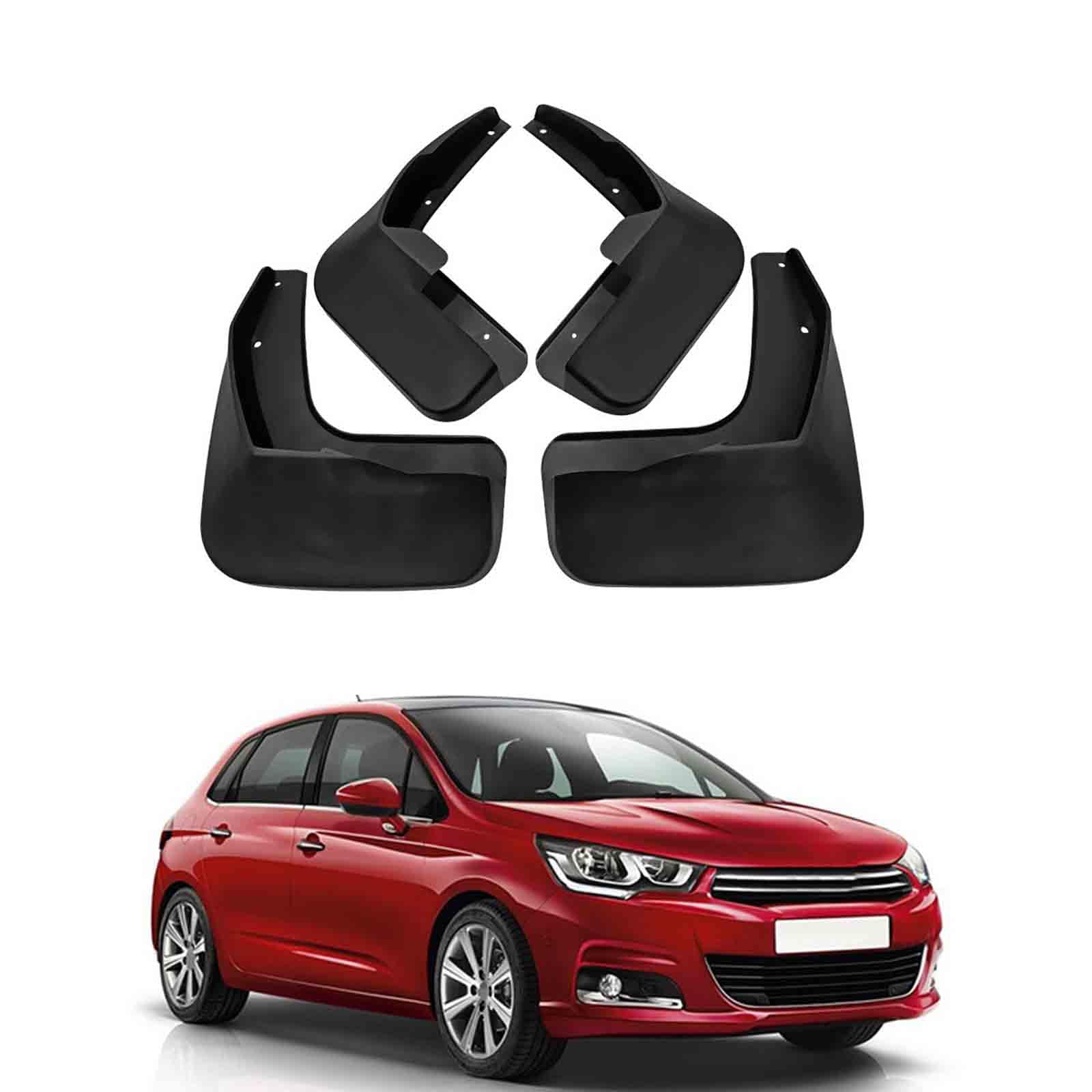 YPSBBHD Car Mud Flaps Fender Splash Guards, Compatible with Citroën C4 C4L 2013-2017, Splashproof Exterior Accessories for Car Wheel Protector