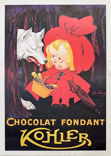 Chocolat Kohler Onwy poster d'art vintage de haute qualité