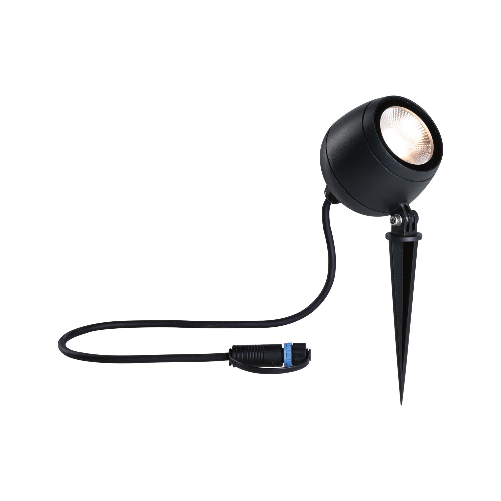 Paulmann 94774 Plug & Shine LED Garden Spotlight Kikolo IP65 7.2W 460lm Dimmable 261mm Anthracite Plastic/Aluminium 3000K Outdoor Light, Aluminium, 7.2 W
