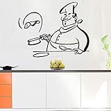 Photo Gallery nsrjdsyt adesivo da parete rimovibile per cucina cuoco chef per sala da pranzo decorazioni per mobili per la casa adesivi murali in vinile per ristorante poste 53x42cm Photo Gallery nsrjdsyt adesivo da parete rimovibile per cucina cuoco chef per sala da pranzo decorazioni per mobili per la casa adesivi murali in vinile per ristorante poste 53x42cm