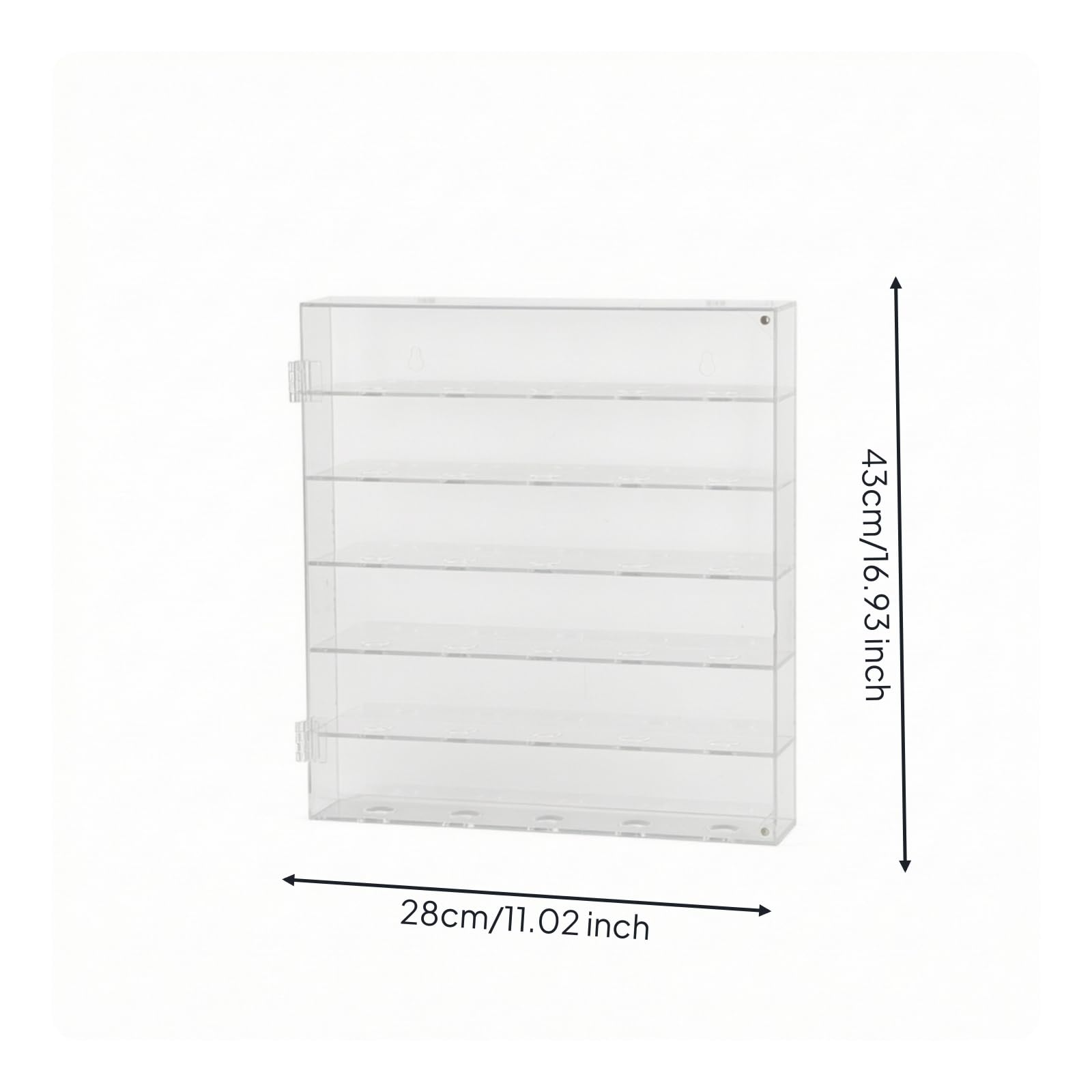 Vitrina Pelotas Golf con Montaje en Pared Caja Expositora con Estantes Estable Estante para Oficina , 30 Bolas