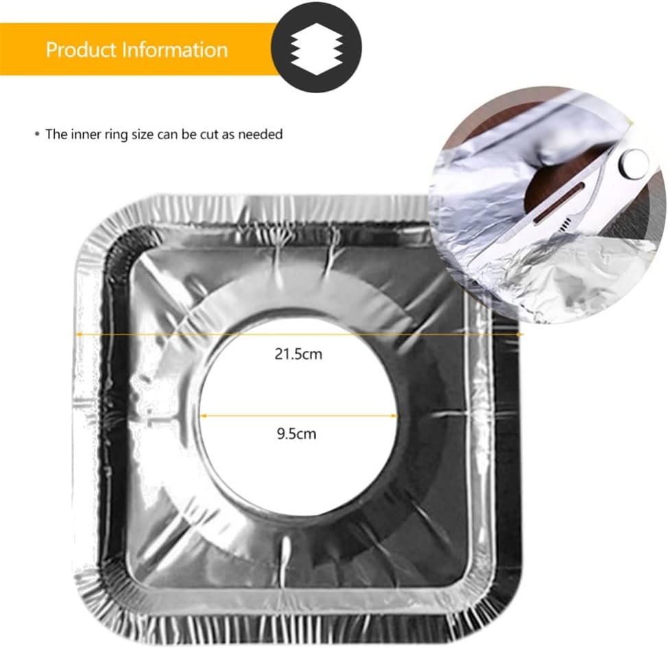 30pcs Kitchen Oil Proof Stove Liners Aluminum Foil Stove Burner Covers Gas Oven Pad for Cooking Kitchen Accessories