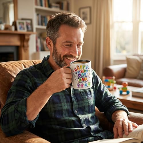 Taza Personalizada para Papá con Nombres de Hijos miniatura 6