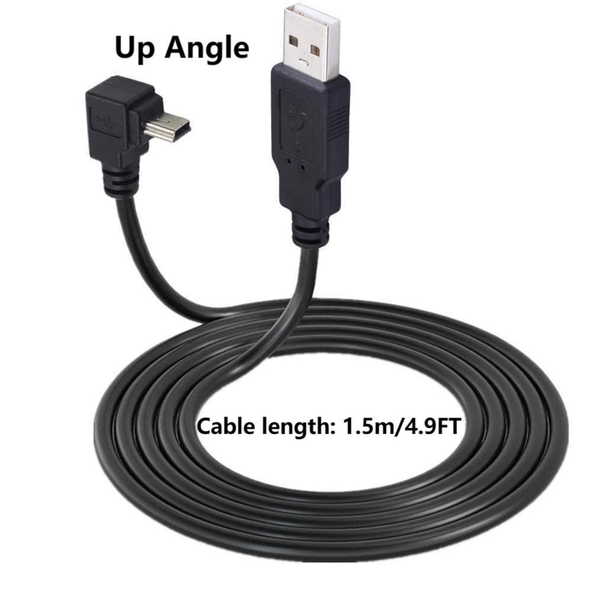 Kurzes USB Auf Mini-USB Kabel 10 Zoll (25cm) – 90° Winkel, Lade- & Datenkabel